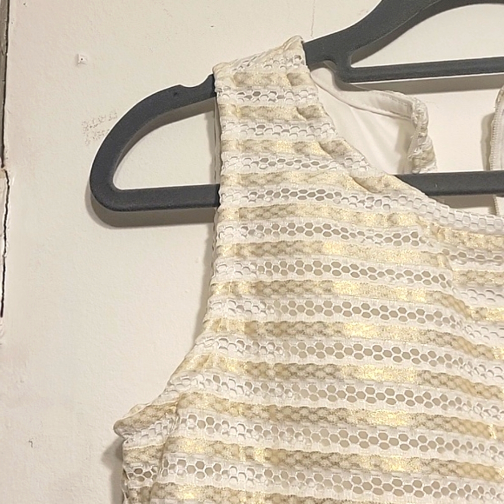 Elegant White/Cream Crochet Kids Dress Size XL-14 By PLACE - Picture 10 of 16